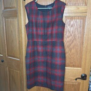 The Limited Red and Black Plaid Dress